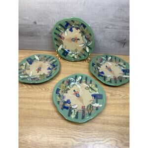 Tracy Porter Beloved Country Collection 8.5”Salad Plate Hand Painted ~4 Pc Set